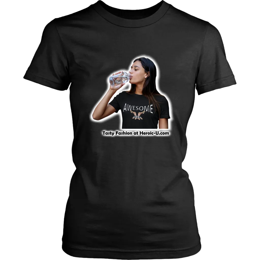 Tasty Fashion and Awesome Girl On One Shirt (2 designs on 1 shirt) version 2