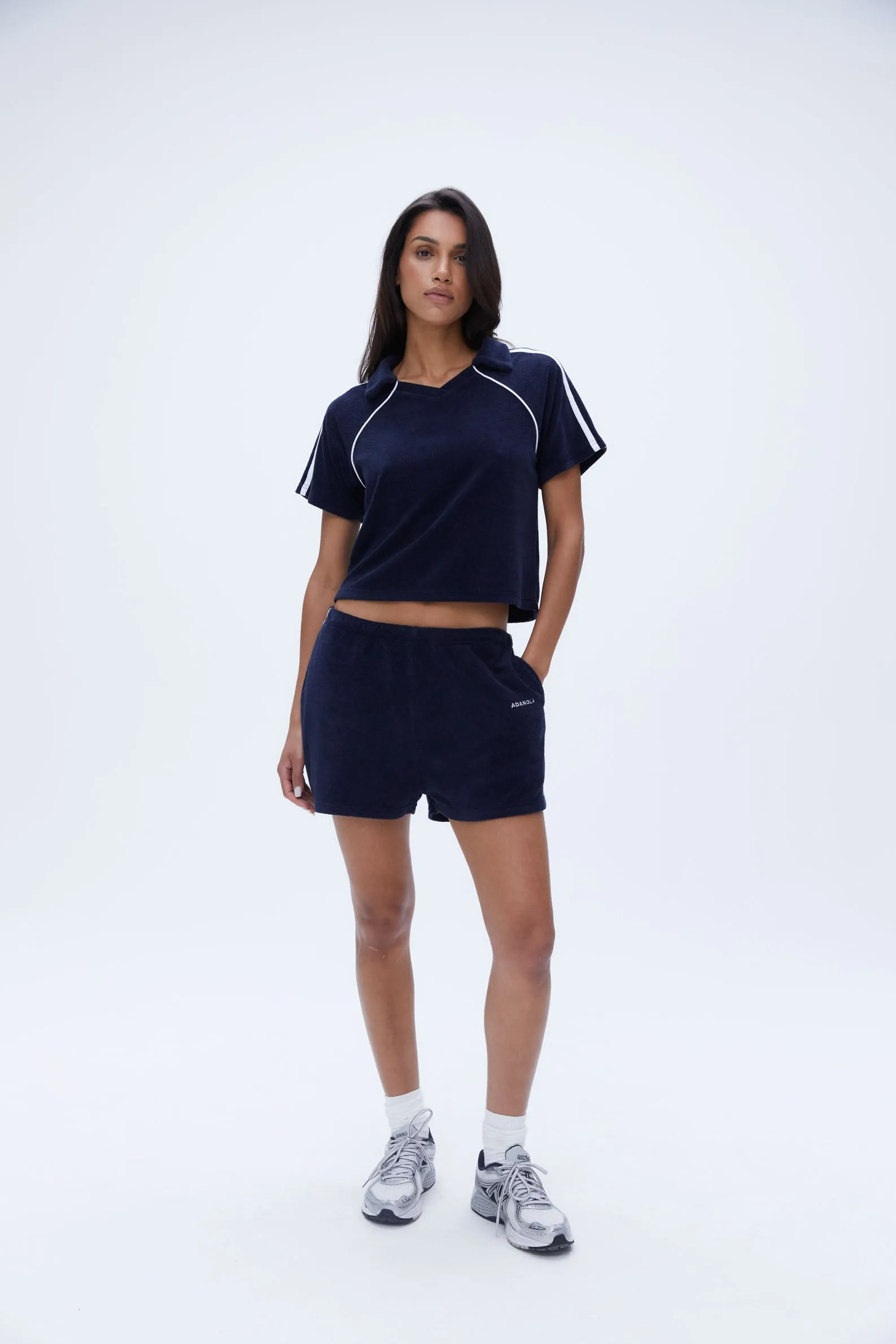 Terry Contrast Short - Navy Blue