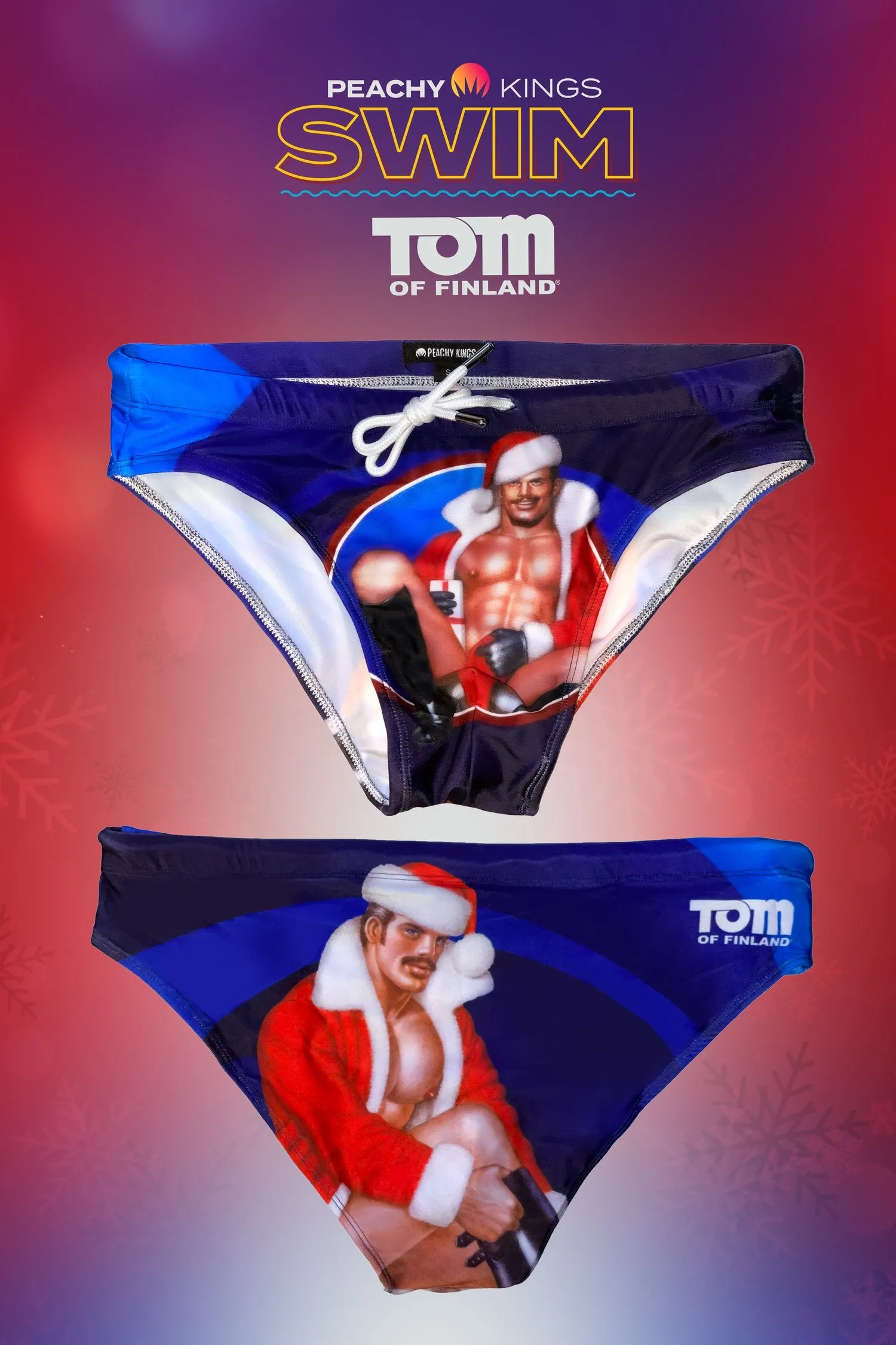 Tom of Finland SANTA Swim Brief by Peachy Kings